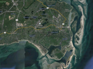 Present Day Chatham Shoreline, Google