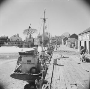 provincetown-fishing-boats-&-pier-1944, Cape Cod, MA