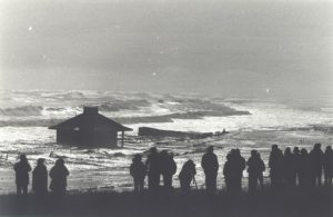 Blizzard of 1978 Coast Gaurd Beach, onlookers, Eastham, Cape Cod